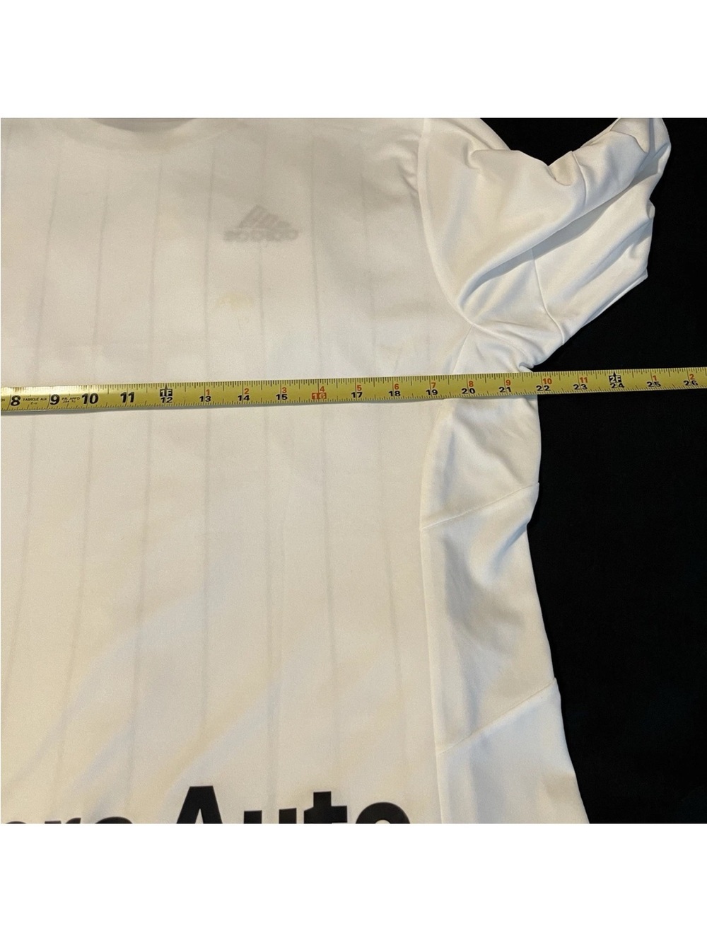 adidas White and Black Pinstripe Soccer Jersey - Picture 10 of 11
